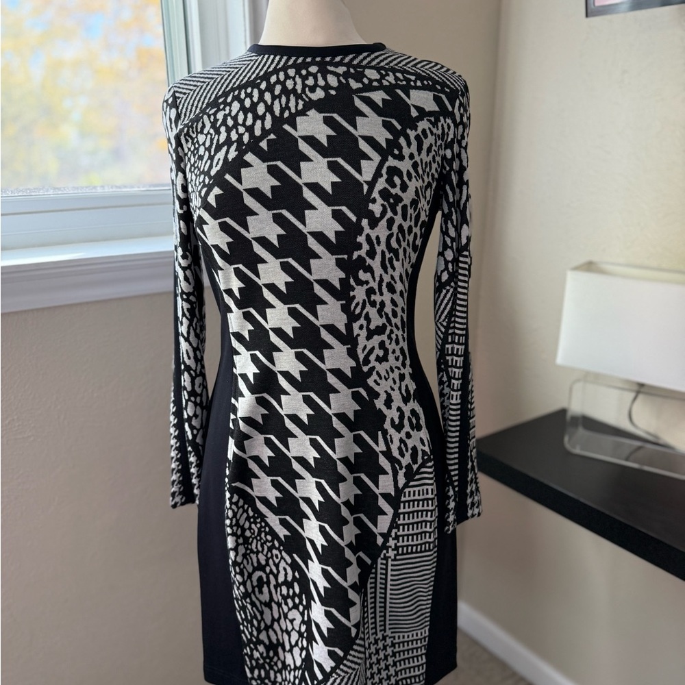 Joseph Ribkoff Monochrome Long Sleeve Knit Dress